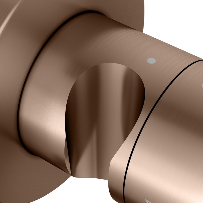 Keuco IXMO Ab- und Umstellventil für 2 Verbraucher, Unterputz, mit Schlauchanschluss und Brausehalter, Rosette rund