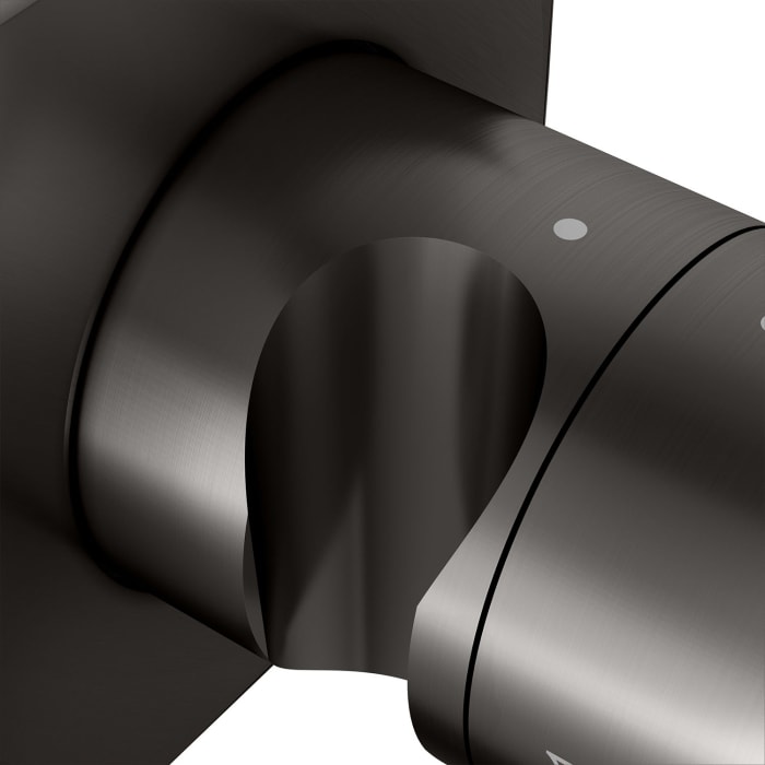 Keuco IXMO Ab- und Umstellventil für 2 Verbraucher, Unterputz, mit Schlauchanschluss und Brausehalter, Rosette eckig
