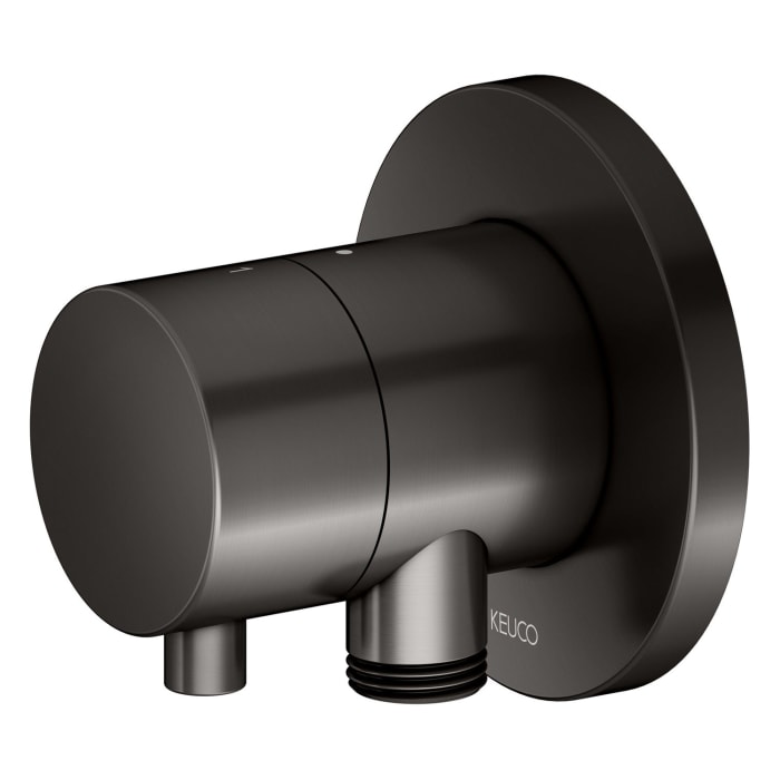 Keuco IXMO Umstellventil für 2 Verbraucher, Unterputz, mit Schlauchanschluss und Brausehalter, Rosette rund