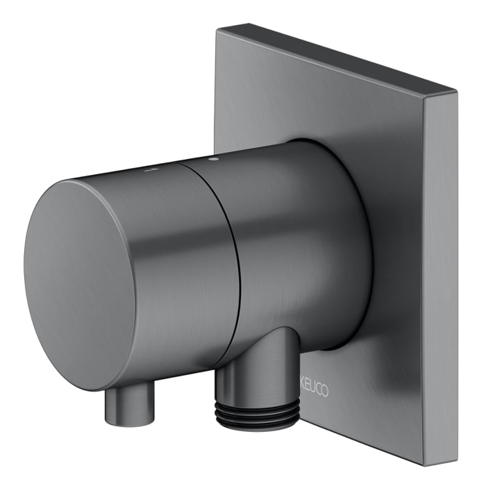 Keuco IXMO Ab- und Umstellventil für 2 Verbraucher, Unterputz, mit Schlauchanschluss und Brausehalter, Rosette eckig