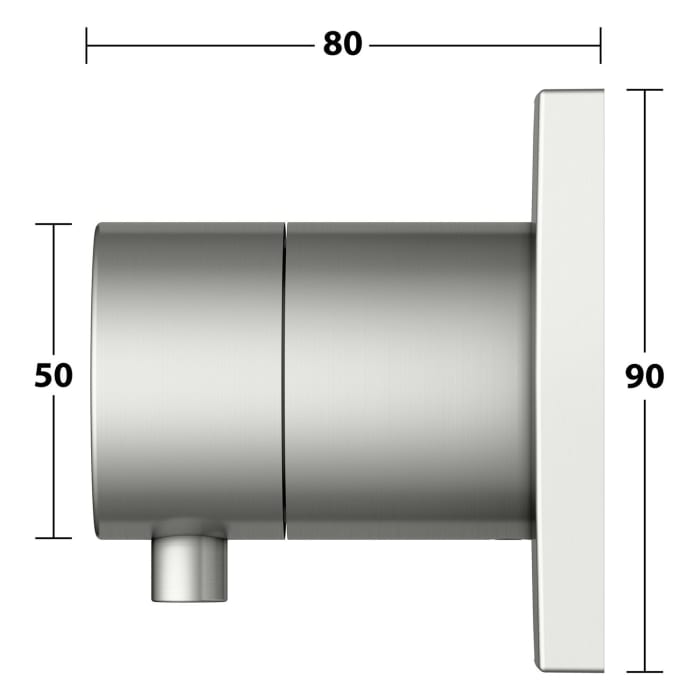 Keuco IXMO Umstellventil für 2 Verbraucher, Unterputz, Rosette eckig