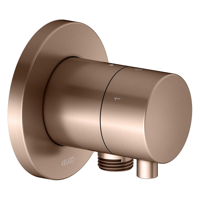 Keuco IXMO Ab- und Umstellventil für 3 Verbraucher, Unterputz, mit Schlauchanschluss, Rosette rund