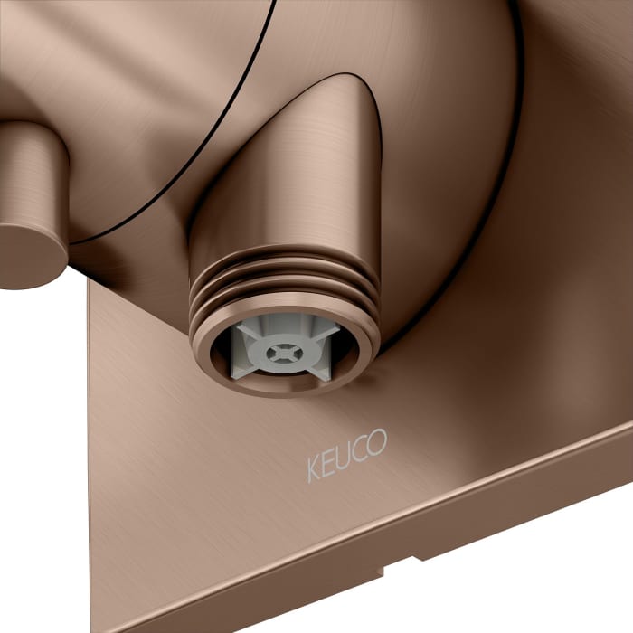 Keuco IXMO Umstellventil für 3 Verbraucher, Unterputz, mit Schlauchanschluss und Brausehalter, Rosette eckig