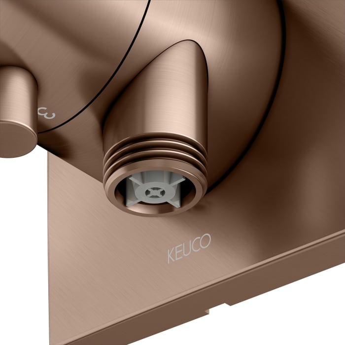 Keuco IXMO Ab- und Umstellventil für 3 Verbraucher, Unterputz, mit Schlauchanschluss, Rosette eckig