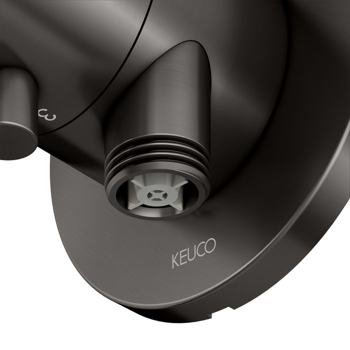 Keuco IXMO Ab- und Umstellventil für 3 Verbraucher, Unterputz, mit Schlauchanschluss, Rosette rund