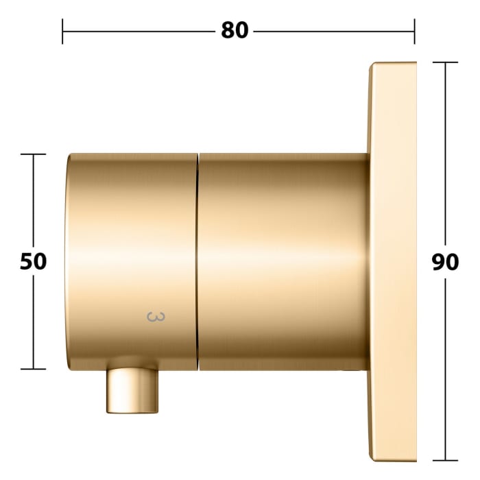 Keuco IXMO Umstellventil für 3 Verbraucher, Unterputz, Rosette eckig