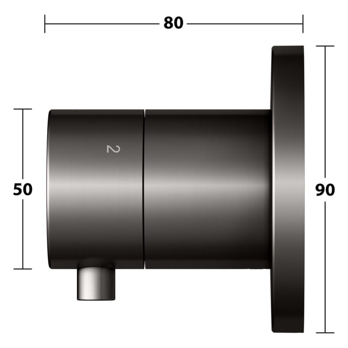 Keuco IXMO Ab- und Umstellventil für 3 Verbraucher, Unterputz, Rosette rund