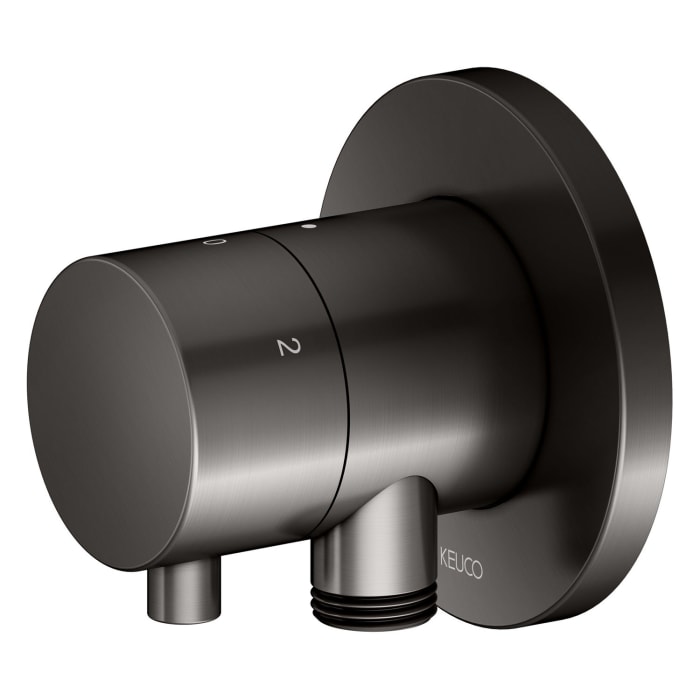 Keuco IXMO Ab- und Umstellventil für 3 Verbraucher, Unterputz, mit Schlauchanschluss, Rosette rund