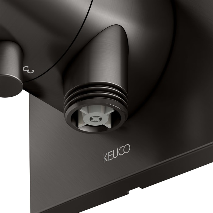 Keuco IXMO Ab- und Umstellventil für 3 Verbraucher, Unterputz, mit Schlauchanschluss und Brausehalter, Rosette eckig