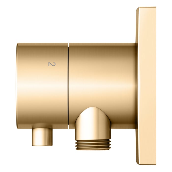 Keuco IXMO Ab- und Umstellventil für 3 Verbraucher, Unterputz, mit Schlauchanschluss und Brausehalter, Rosette eckig