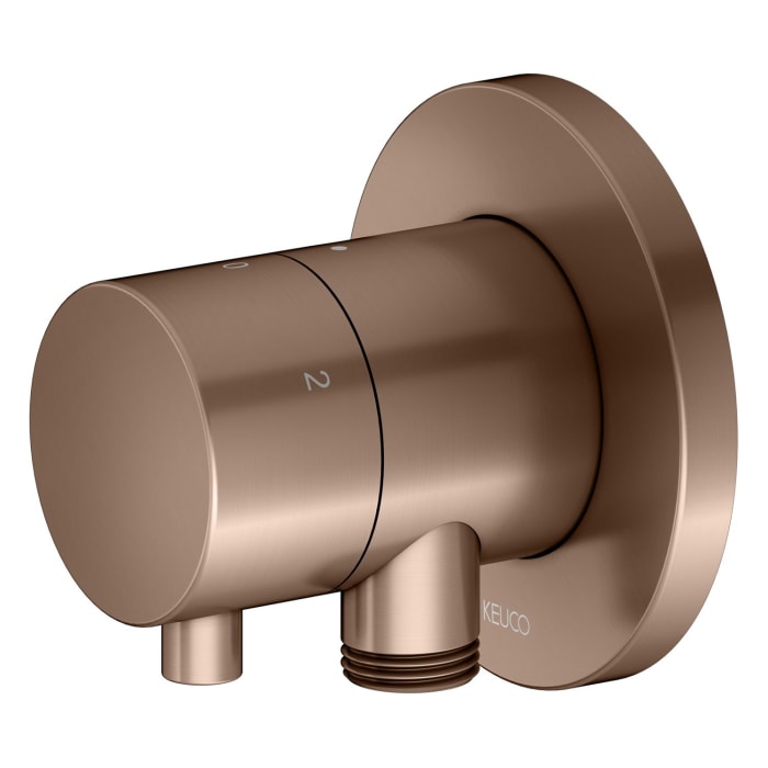 Keuco IXMO Ab- und Umstellventil für 3 Verbraucher, Unterputz, mit Schlauchanschluss und Brausehalter, Rosette rund