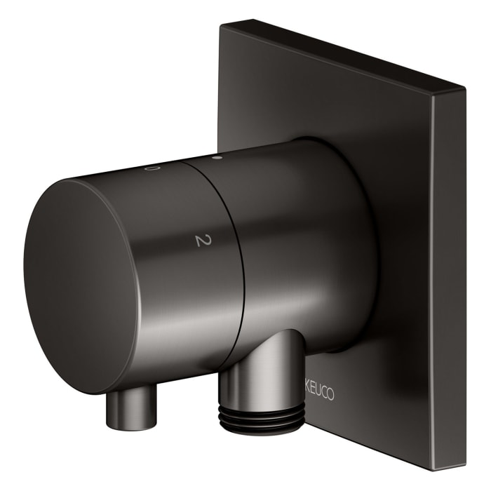 Keuco IXMO Ab- und Umstellventil für 3 Verbraucher, Unterputz, mit Schlauchanschluss und Brausehalter, Rosette eckig