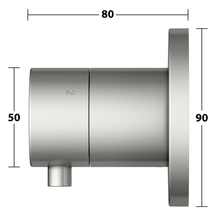 Keuco IXMO Ab- und Umstellventil für 3 Verbraucher, Unterputz, Rosette rund
