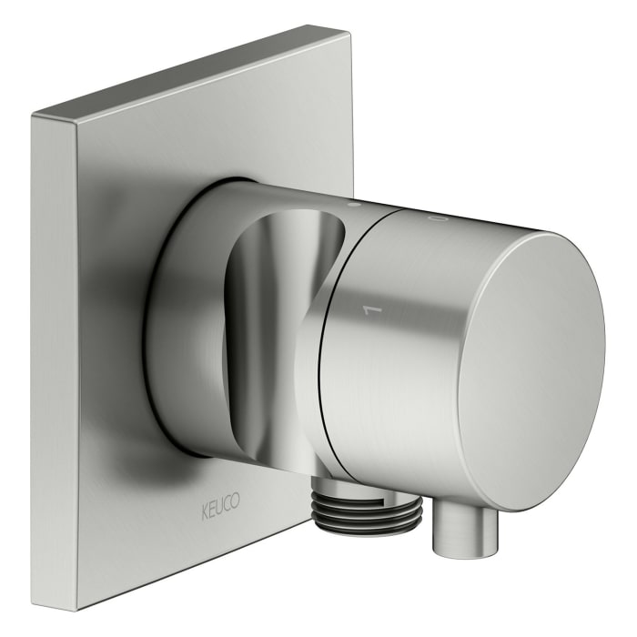 Keuco IXMO Ab- und Umstellventil für 3 Verbraucher, Unterputz, mit Schlauchanschluss und Brausehalter, Rosette eckig