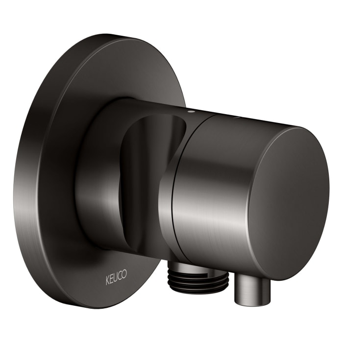 Keuco IXMO Absperrventil Unterputz, mit Schlauchanschluss und Brausehalter, Rosette rund