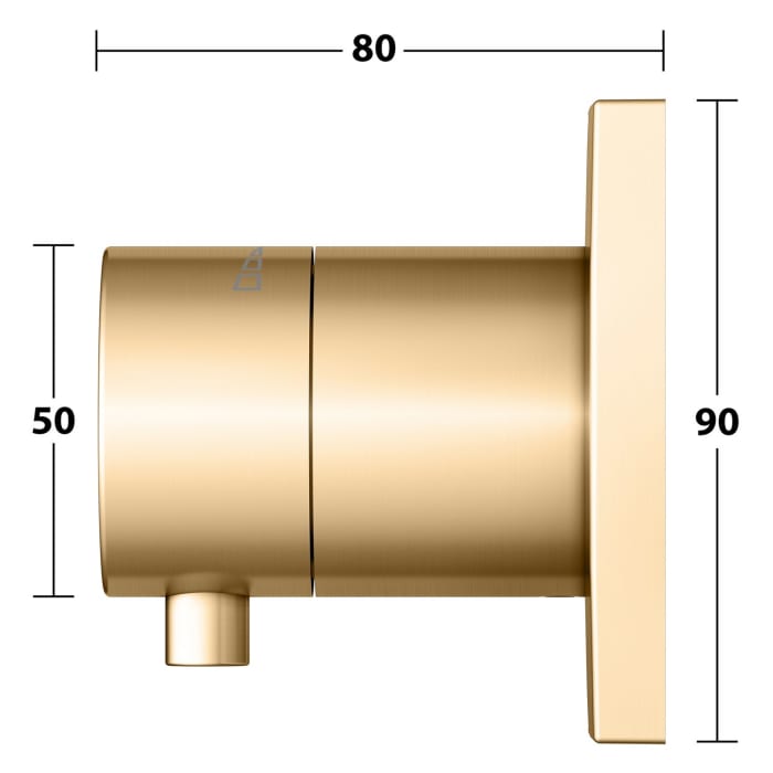 Keuco IXMO Absperrventil Unterputz, Rosette eckig