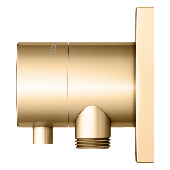 Keuco IXMO Absperrventil Unterputz, mit Schlauchanschluss und Brausehalter, Rosette eckig