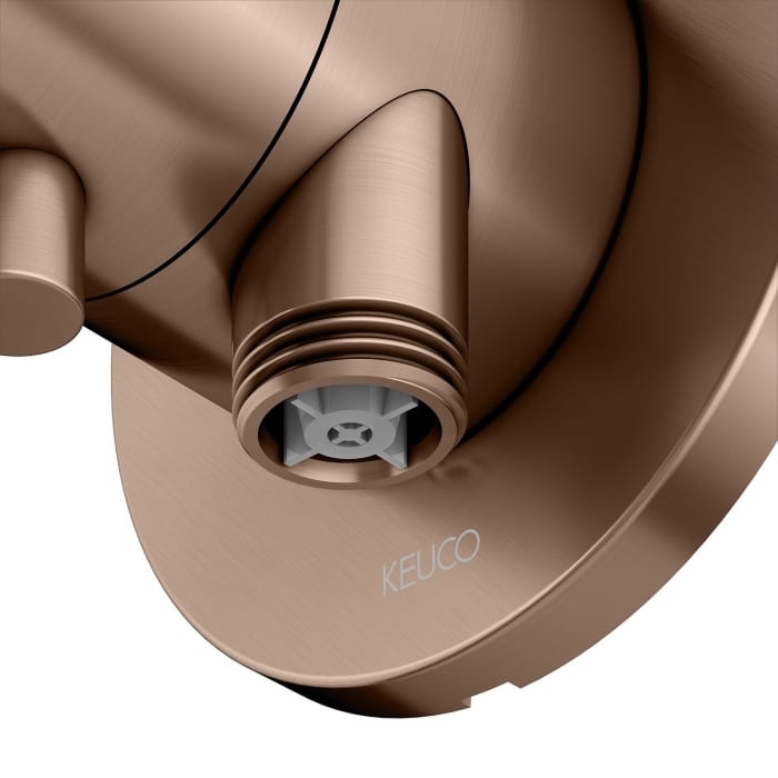 Keuco IXMO Absperrventil Unterputz, mit Schlauchanschluss und Brausehalter, Rosette rund