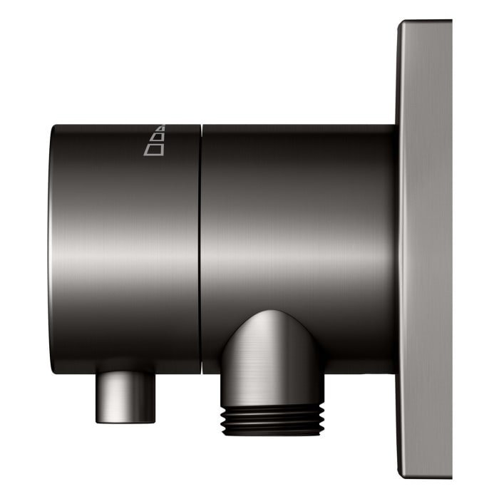 Keuco IXMO Absperrventil Unterputz, mit Schlauchanschluss und Brausehalter, Rosette eckig