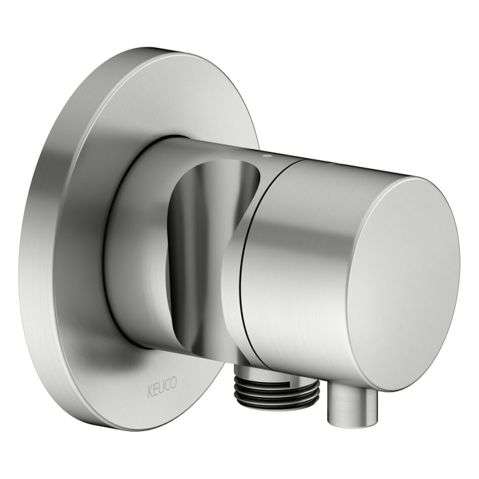 Keuco IXMO Absperrventil Unterputz, mit Schlauchanschluss und Brausehalter, Rosette rund