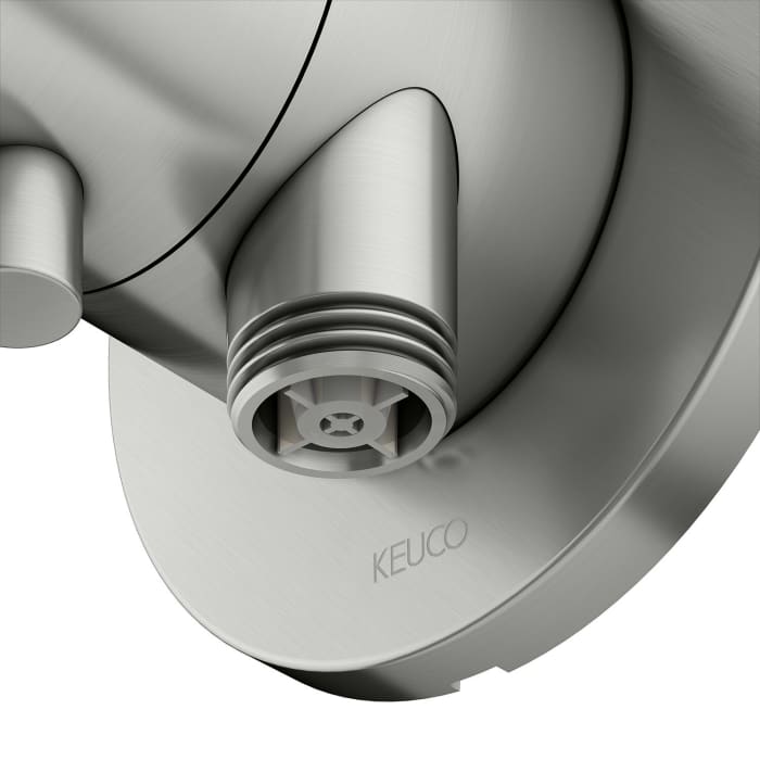 Keuco IXMO Absperrventil Unterputz, mit Schlauchanschluss und Brausehalter, Rosette rund