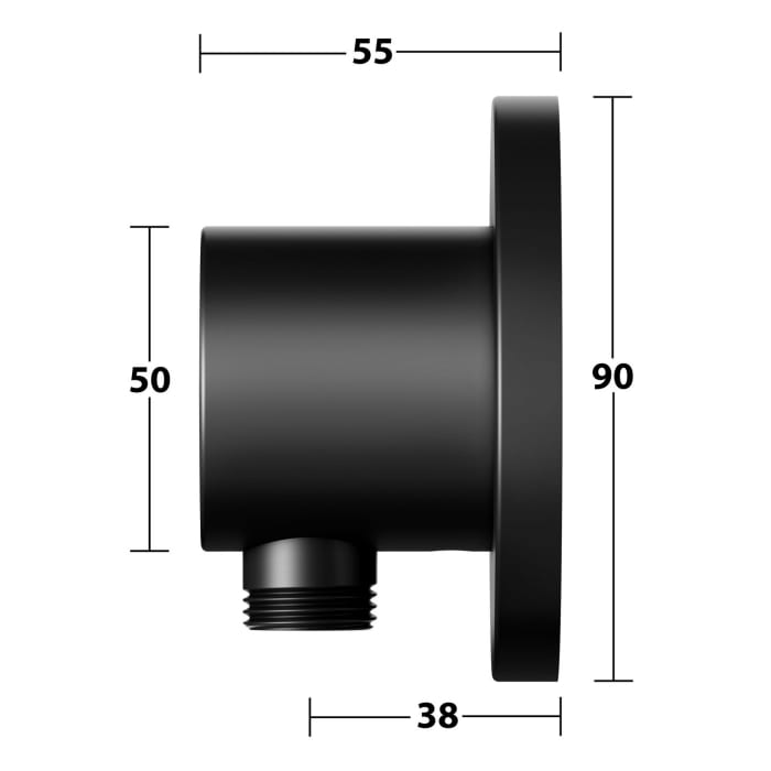 Keuco IXMO Black Selection Schlauchanschluss DN 15 rund