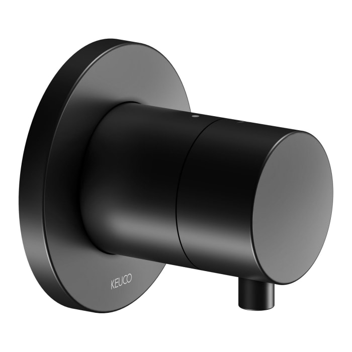 Keuco IXMO Black Selection Absperrventil Unterputz, Rosette rund