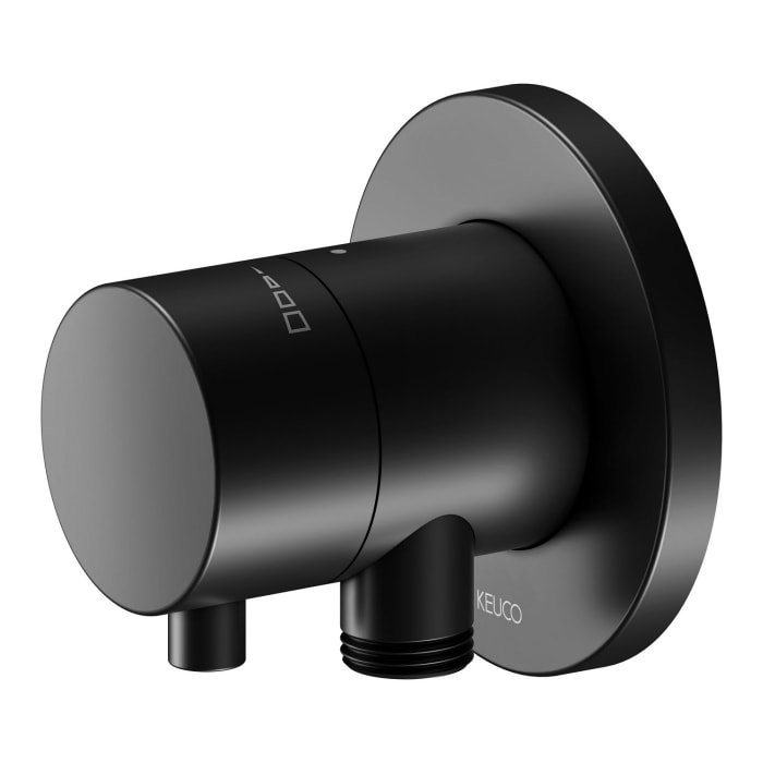 Keuco IXMO Black Selection Absperrventil Unterputz, mit Schlauchanschluss, Rosette rund