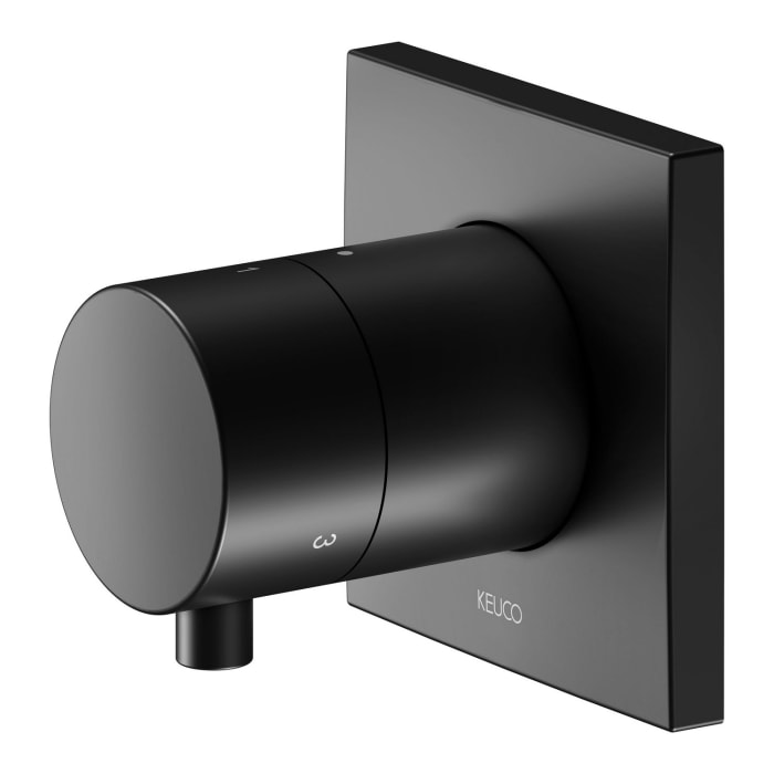 Keuco IXMO Black Selection Umstellventil für 3 Verbraucher, Unterputz, Rosette eckig