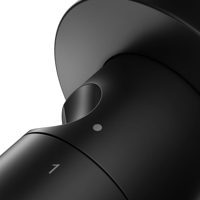 Keuco IXMO Black Selection Umstellventil für 3 Verbraucher, Unterputz, mit Schlauchanschluss und Brausehalter, Rosette rund