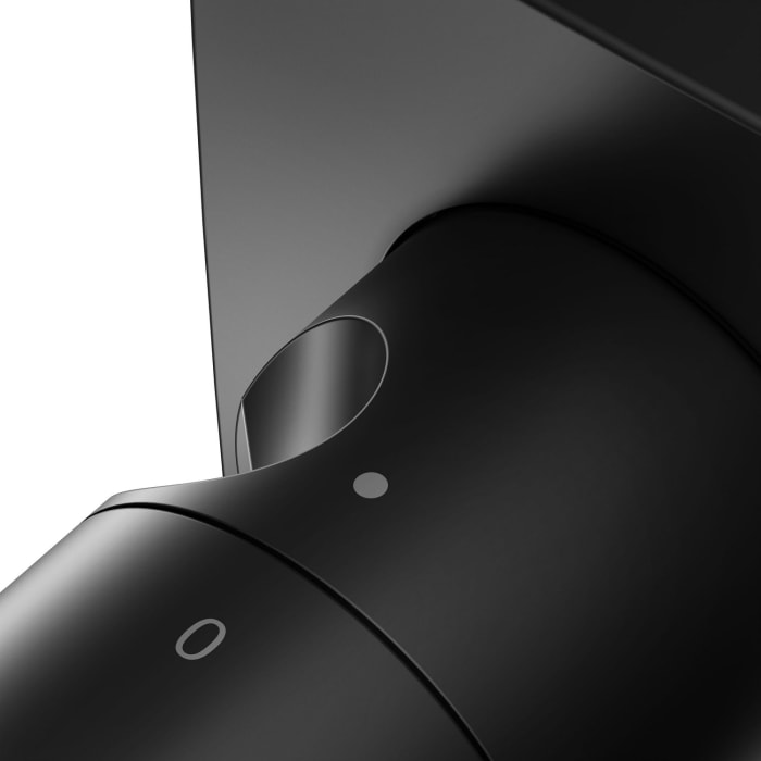 Keuco IXMO Black Selection Ab- und Umstellventil für 2 Verbraucher, Unterputz, mit Schlauchanschluss und Brausehalter, Rosette eckig