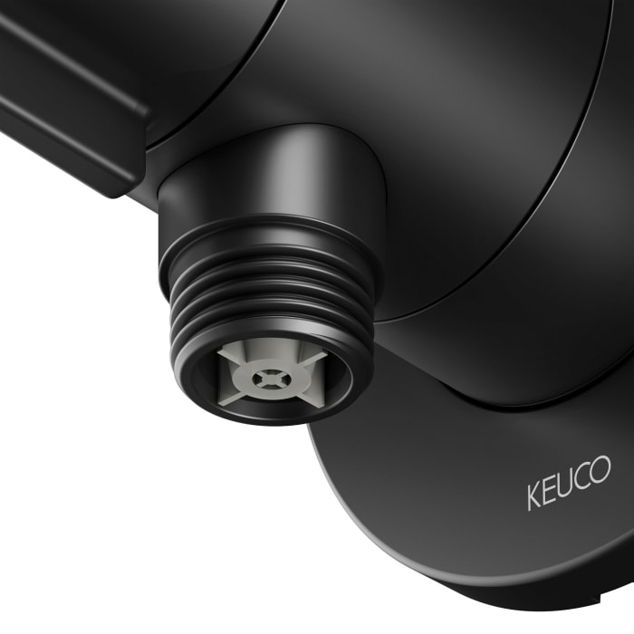 Keuco IXMO_solo Black Selection Unterputz-Thermostatarmatur mit Schlauchanschluss, rund