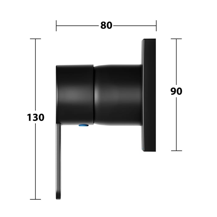 Keuco IXMO Flat Black Selection Unterputz-Einhebelmischer, eckig