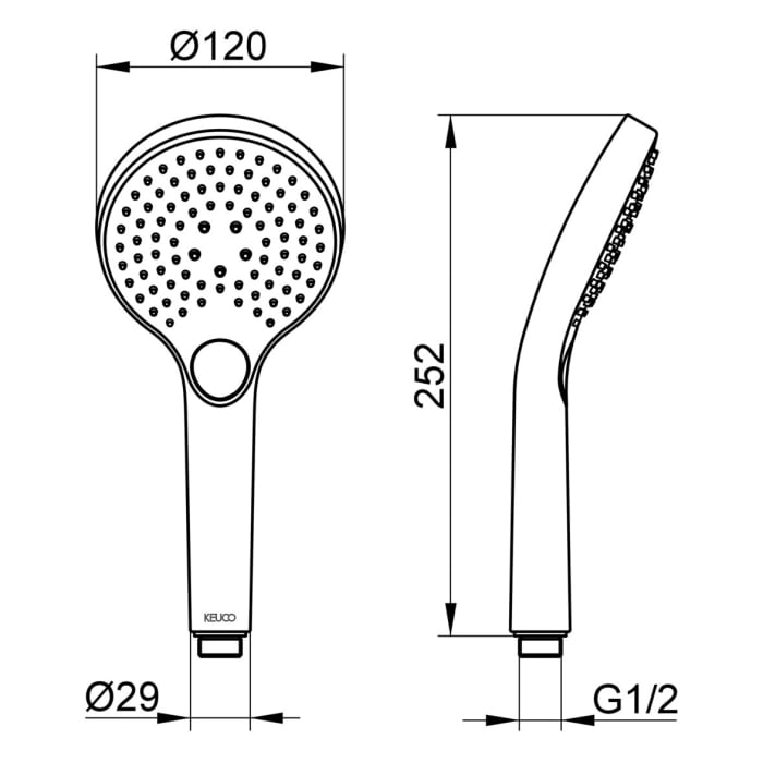 Keuco IXMO Handbrause mit 3 Strahlarten