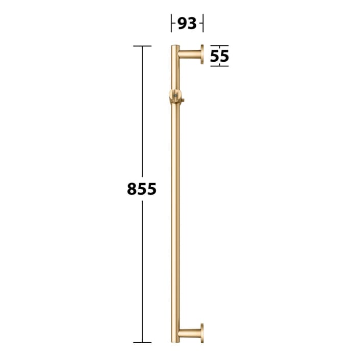 Keuco IMXO Brausestange mit Brauseschieber, 85,5 cm, runde Rosetten