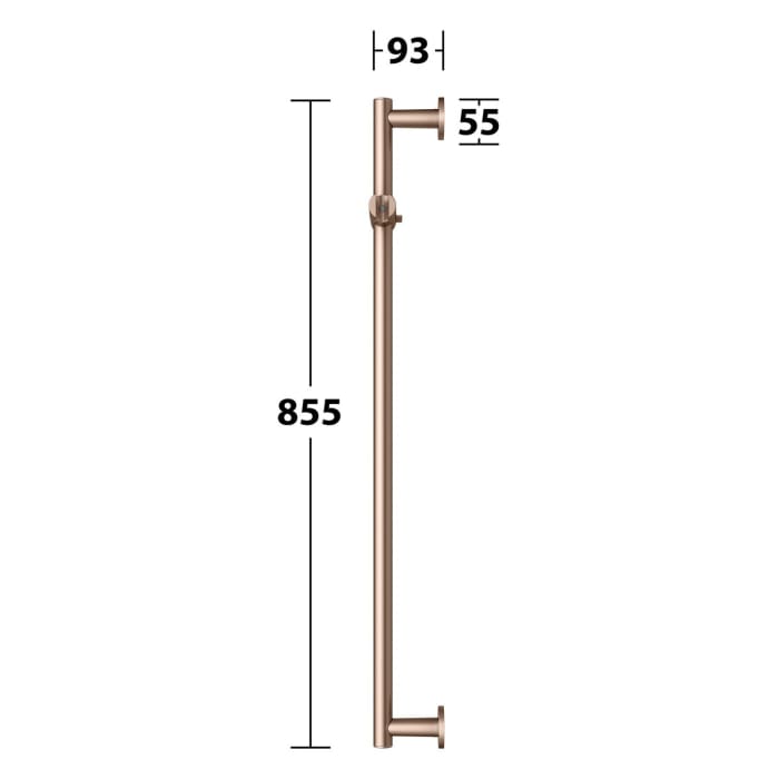 Keuco IMXO Brausestange mit Brauseschieber, 85,5 cm, runde Rosetten