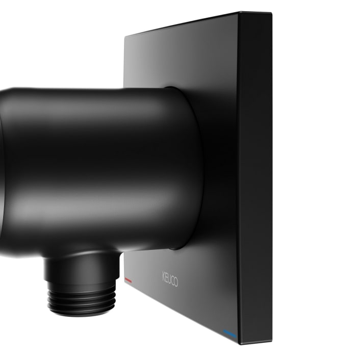 Keuco IXMO Pure Black Selection Unterputz-Einhebel-Brausemischer, mit Schlauchanschluss, eckig