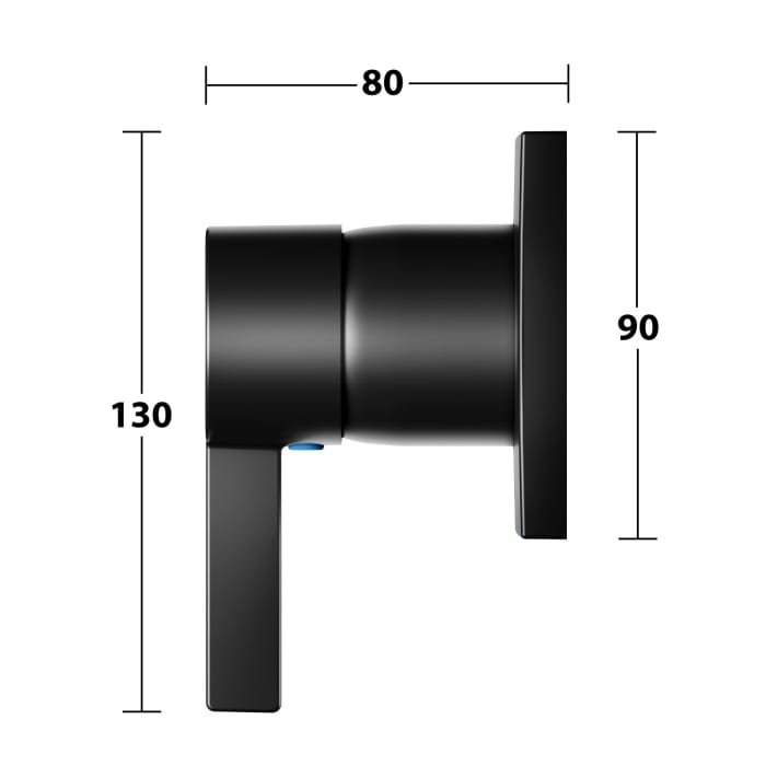 Keuco IXMO Pure Black Selection Unterputz-Einhebelmischer, eckig