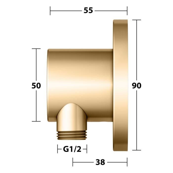 Keuco IXMO Schlauchanschluss mit Brausehalter, rund
