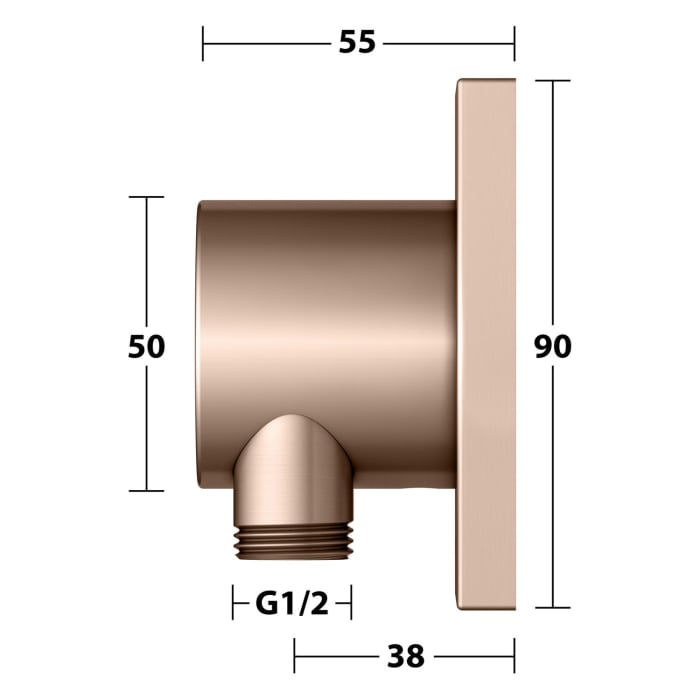 Keuco IXMO Schlauchanschluss mit Brausehalter, eckig