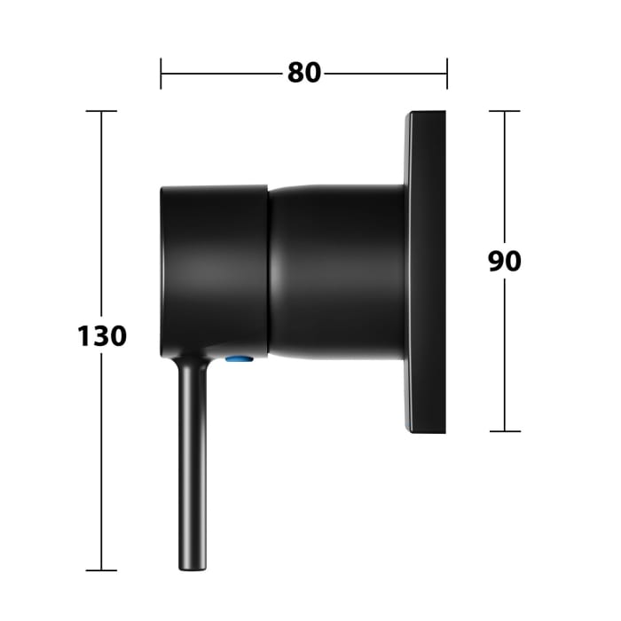 Keuco IXMO Soft Black Selection Unterputz-Einhebelmischer, eckig