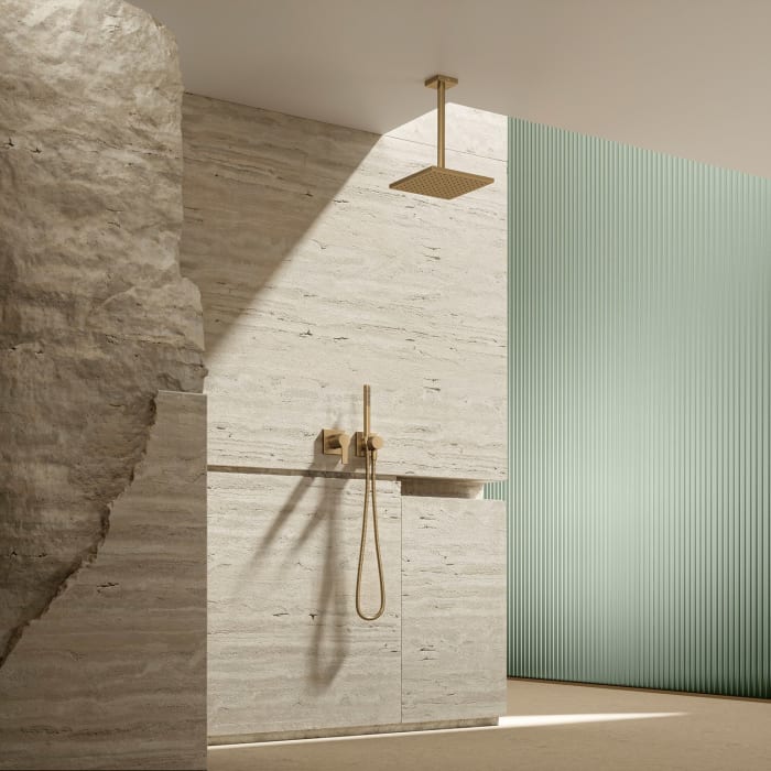 Keuco Brausearm für Deckenanschluss, Höhe 10 cm, eckig