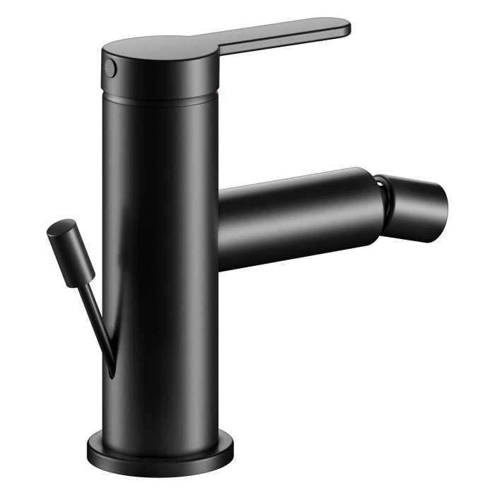 Keuco IXMO Flat Black Selection Einhebel-Bidetmischer mit Zugstangen-Ablaufgarnitur