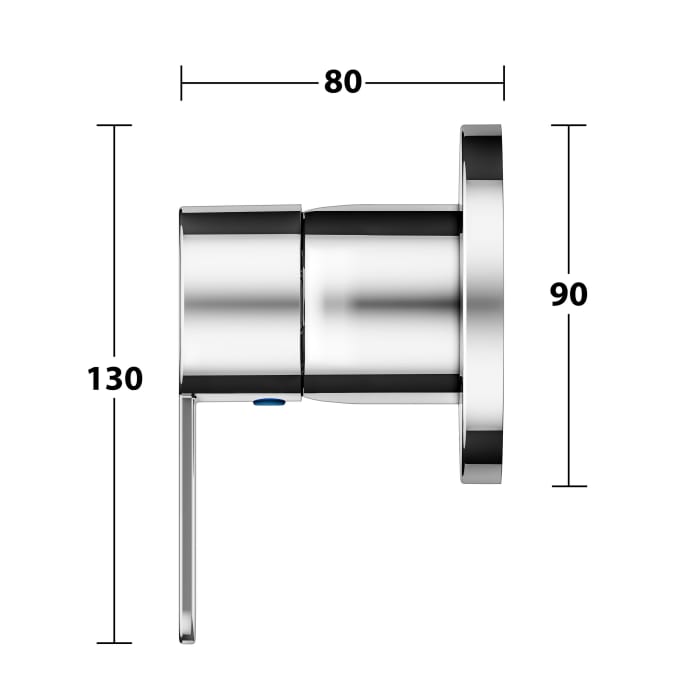 Keuco IXMO Flat Unterputz-Einhebelmischer, rund