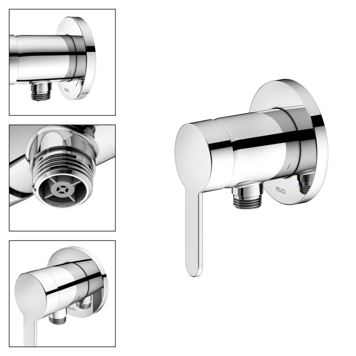 Keuco IXMO Flat Unterputz-Einhebelmischer mit Schlauchanschluss, rund