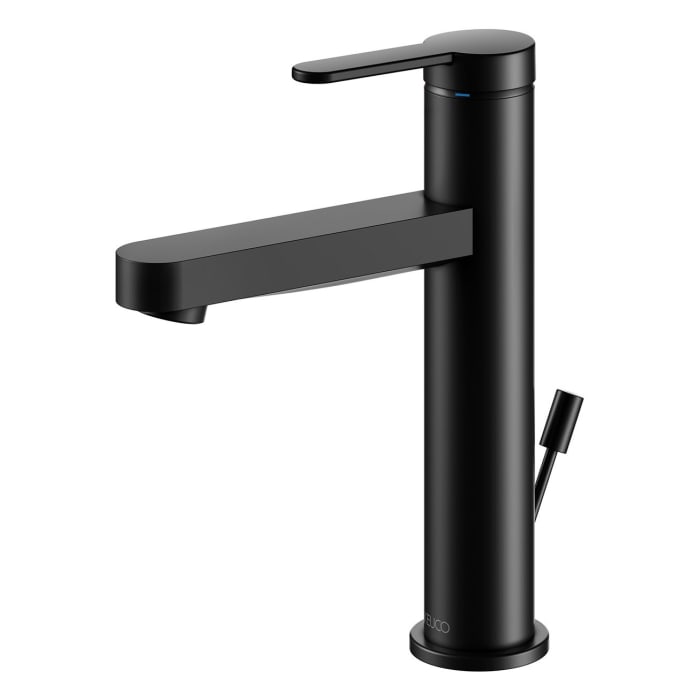 Keuco IXMO Flat Black Selection Einhebel-Waschtischmischer 130, mit Zugstangen-Ablaufgarnitur