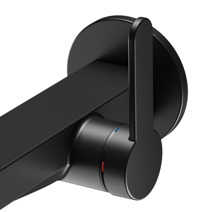 Keuco IXMO Flat Black Selection Einhebel-Waschtischmischer Unterputz, Ausladung 16,5 cm, rund