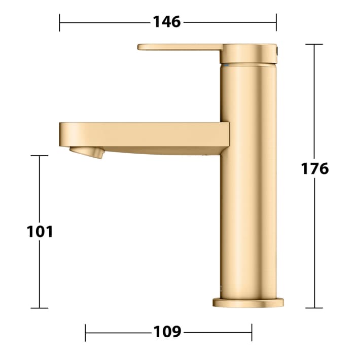 Keuco IXMO Flat Einhebel-Waschtischmischer 100, ohne Ablaufgarnitur