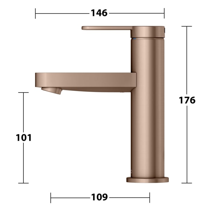 Keuco IXMO Flat Einhebel-Waschtischmischer 100, ohne Ablaufgarnitur