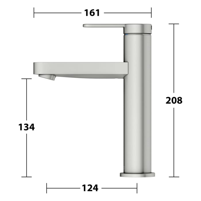 Keuco IXMO Flat Einhebel-Waschtischmischer 130, ohne Ablaufgarnitur